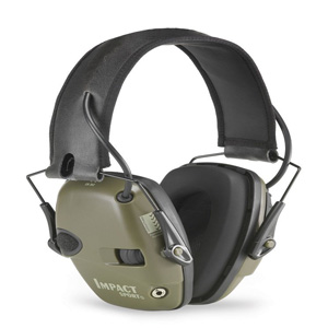 Howard Leight by Honeywell Impact Sport Sound Amplification Electronic Earmuff, Classic Green (R-01526)